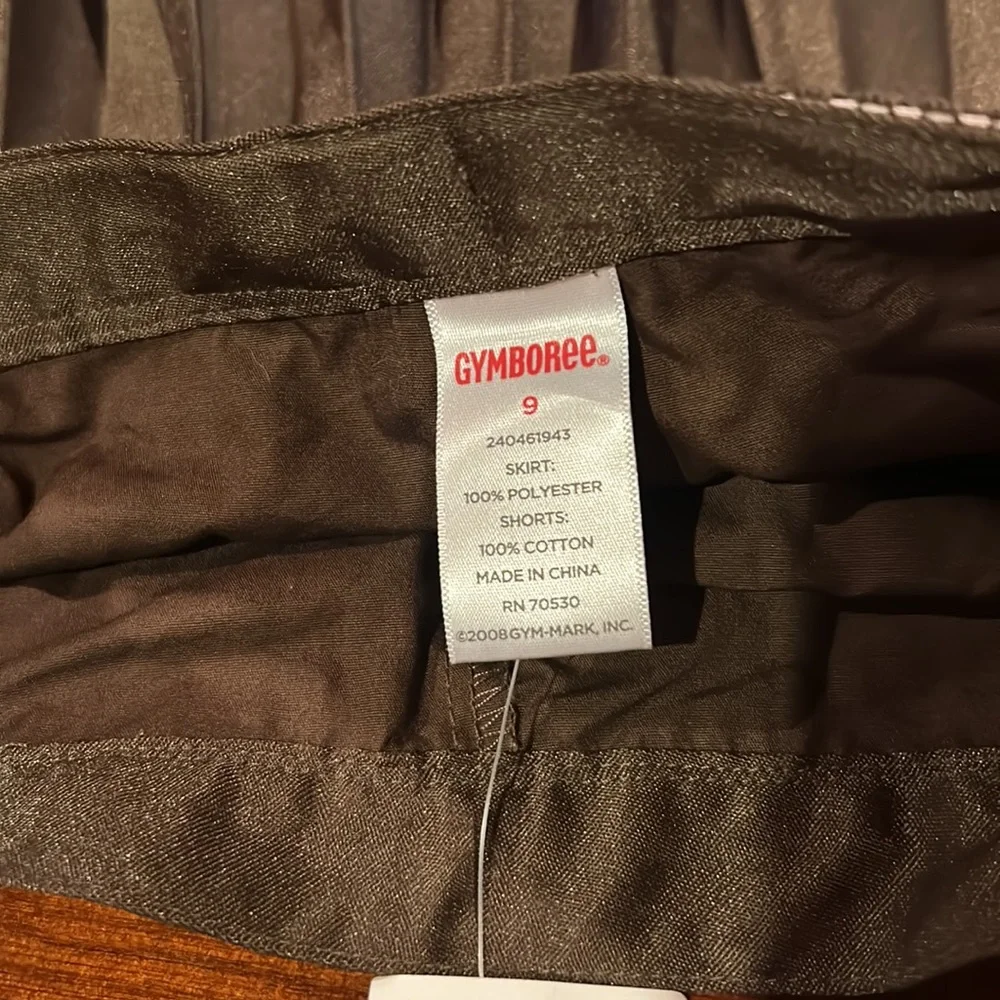 Gymboree NWT Sweeter than Chocolate  pleated accordion skort grosgrain ribbon 9